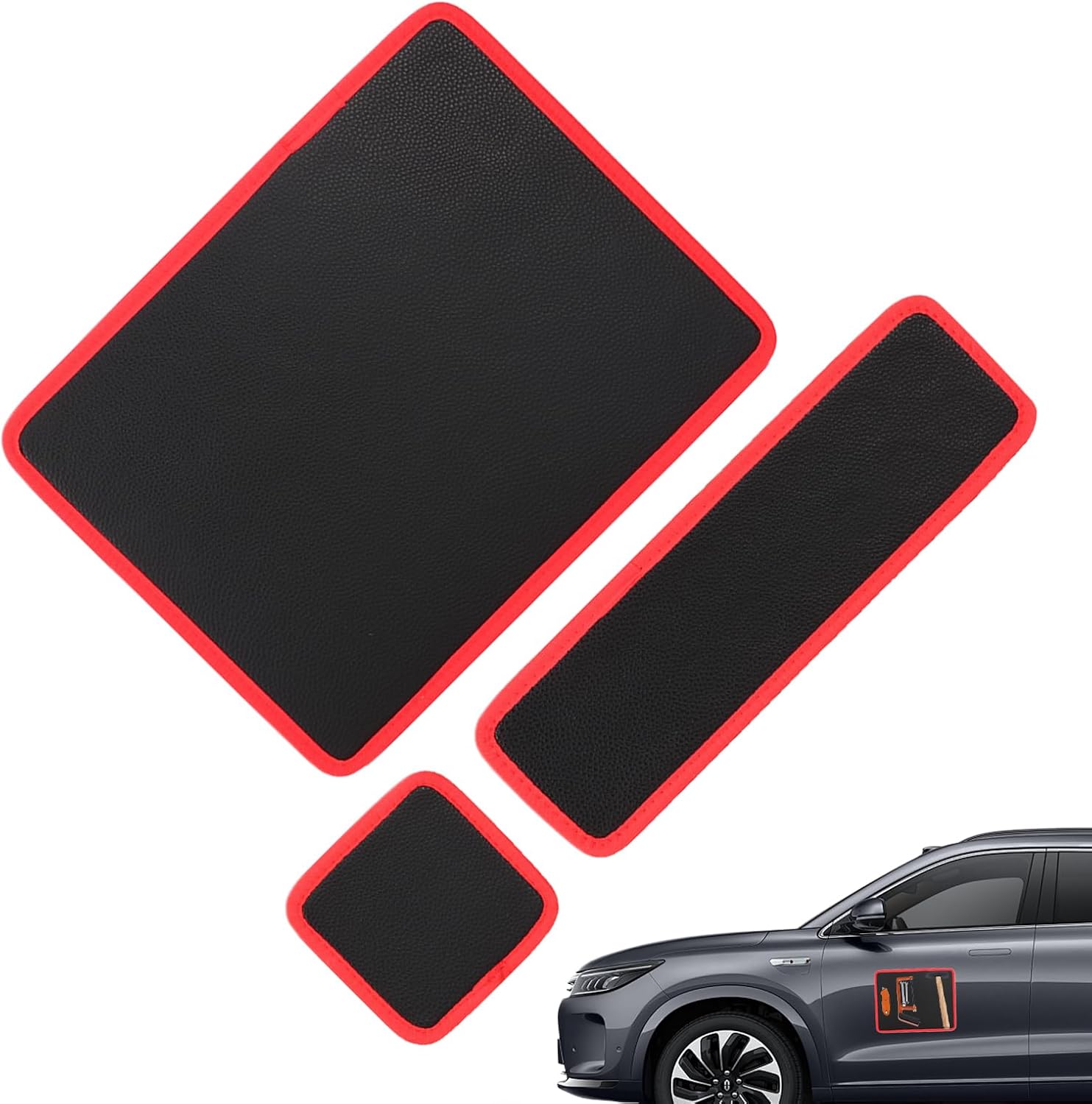  Tapis Magnétique Pour Mécaniciens, Support Pour 3 Pièces Avec Couche Protectrice En PVC - Base Flexible Magnétique Pour Fixation - Pour Maison, Garage, Atelier, Réparation De Voitures Mécaniques