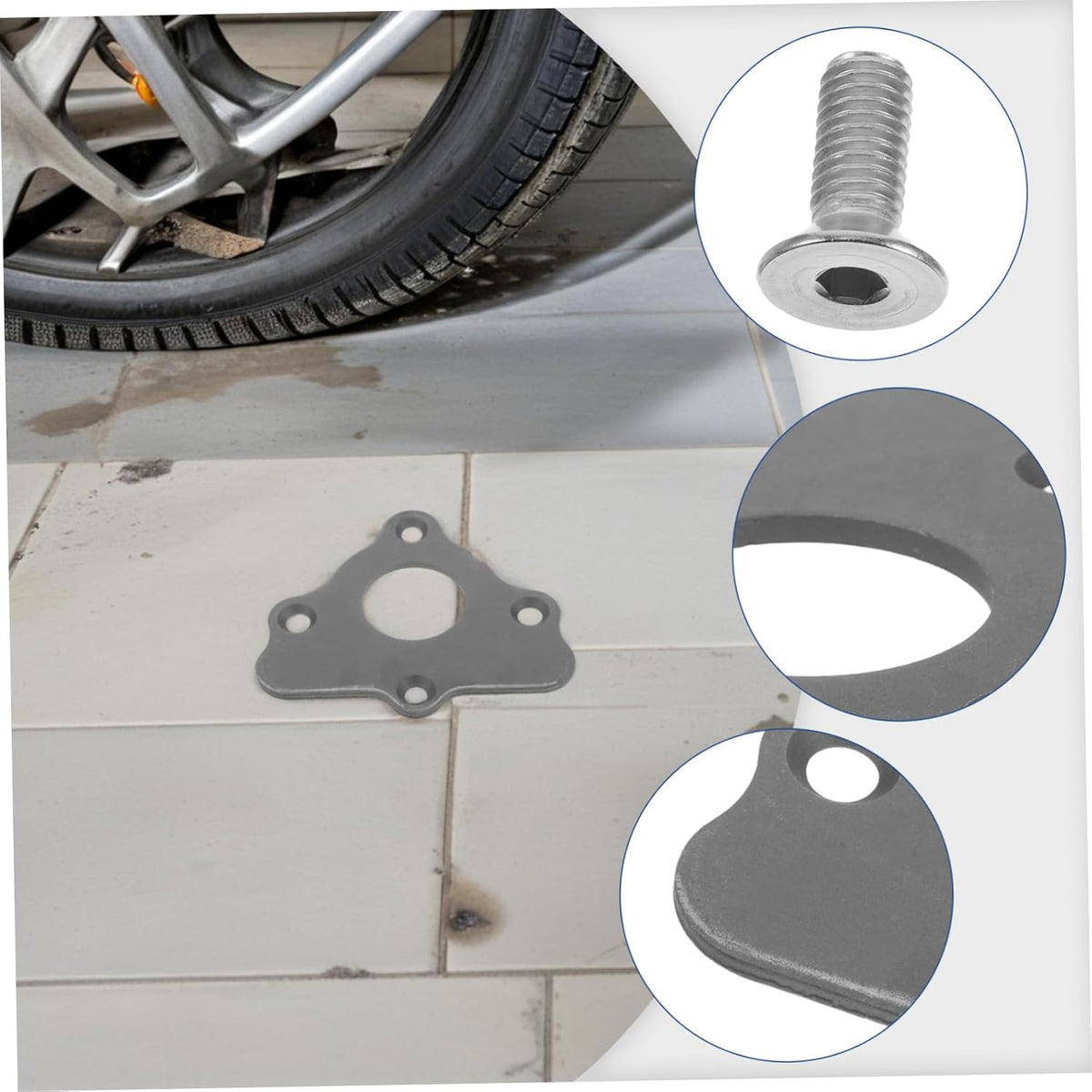  Ciieeo Plaque De Retenue Automobile Avec Boulons Compatible Arbres à Cames De Génération III Et Iv Outil De Verrouillage Pour Moteur