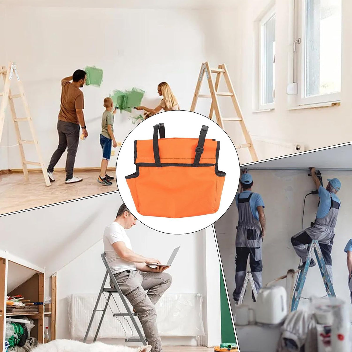  Plateau à Outils élévateur à Ciseaux, Organiseur D'échelle Robuste, Grande Capacité, Pochette à Outils, Amélioration De L'efficacité Du Travail, Rangement D'échelle Portable, Sac à Outils Pour