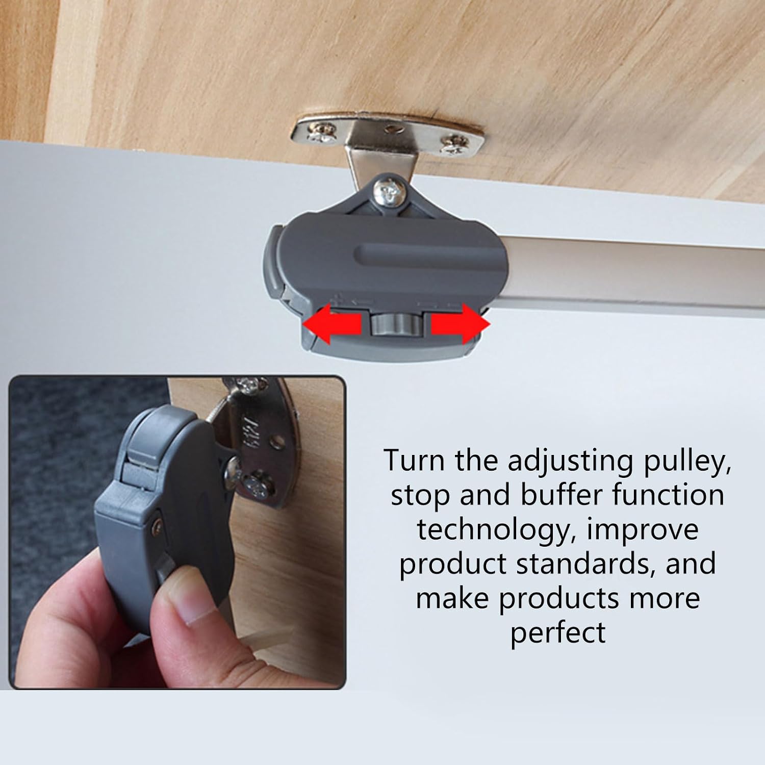  Durabilité En Alliage Hydraulique Pour Porte D'armoire à Levage Vertical, Résistant à La Rouille, Matériel Ménager, Armoire En Alliage, Installation Facile