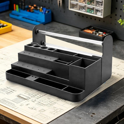  Organiseur De Tournevis, Avec Rangement De Bureau Robuste Peu Encombrant, 26,3 X 14,3 X 7,8 Cm, Support D'outils De Réparation Électronique, Support D'établi, Pour Téléphone, Tablette, Ordinateur, Mag