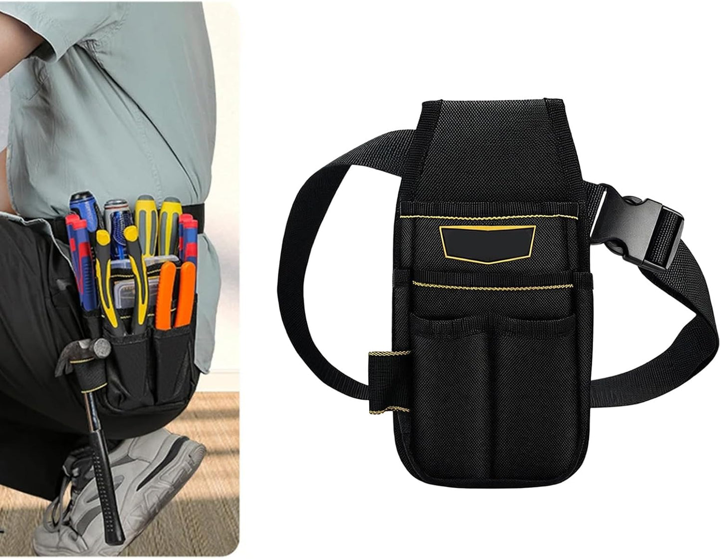  Banane En Tissu Nylon Résistant, à Outils, De Ceinture à Outils, Conçu Pour Les électriciens Et Les Passionnés De Tâches De Réparation, Banane De Travail Réglable
