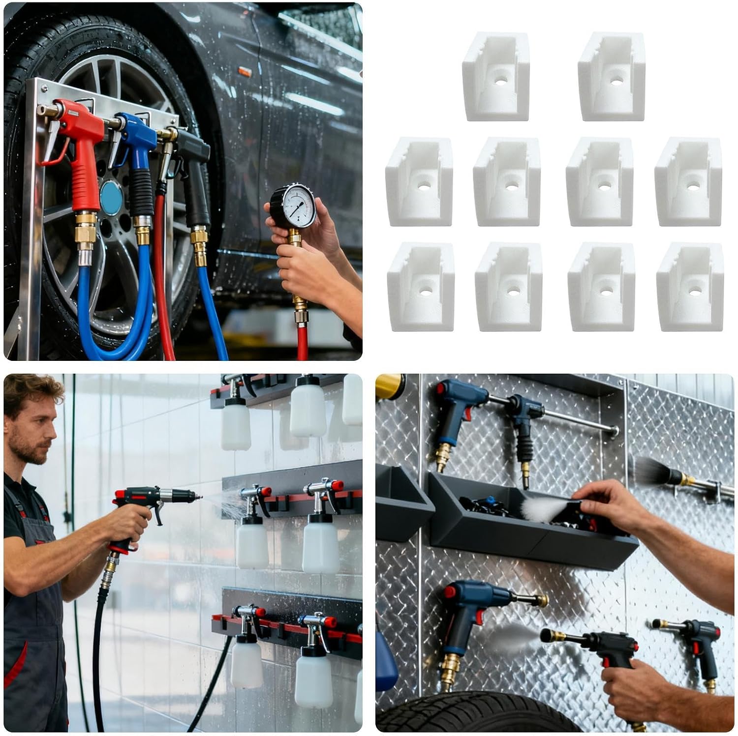 GENERIC Porte-outils – Organiseur Peu Encombrant | Support Mural Pour Outils Pneumatiques | Pour Garage, Atelier, Réparation Automobile, Lavage De Voiture, Zone D'entretien