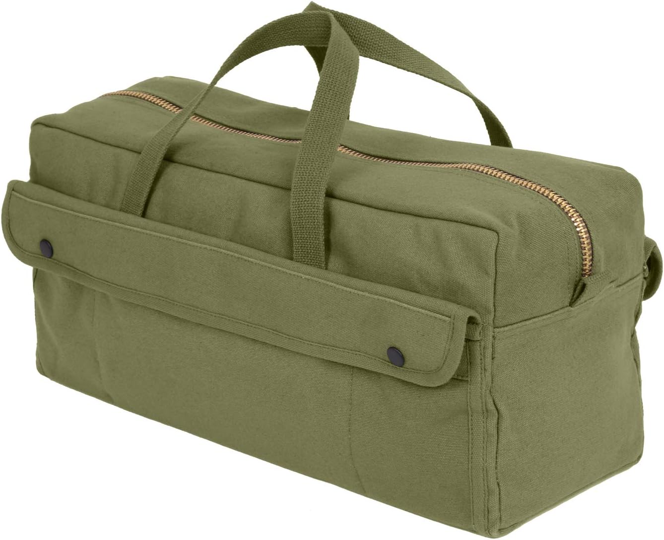  Rothco Canvas Jumbo Tool Bag With Brass Zipper, Olive Drab