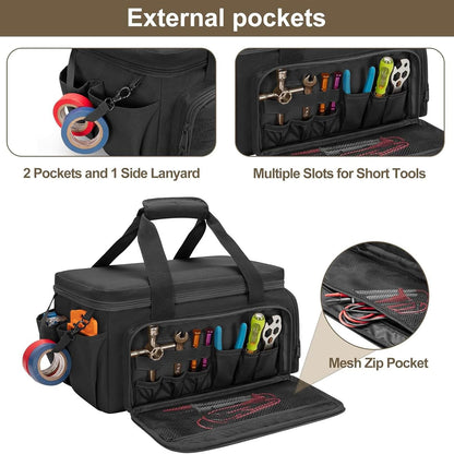  Sac à Outils De Construction épais Professionnel Haute Capacité Avec Revêtement Anti-poussière Pour équipement De Chantier