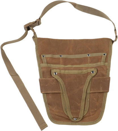  Sac à Outils De Jardinage Robuste Résistant à L'eau Avec Sangles Convertibles Pour Un Transport Confortable Et Plusieurs Compartiments Pour Maintenir Les Ciseaux Et Truelles En Toute Sécurité (marron)