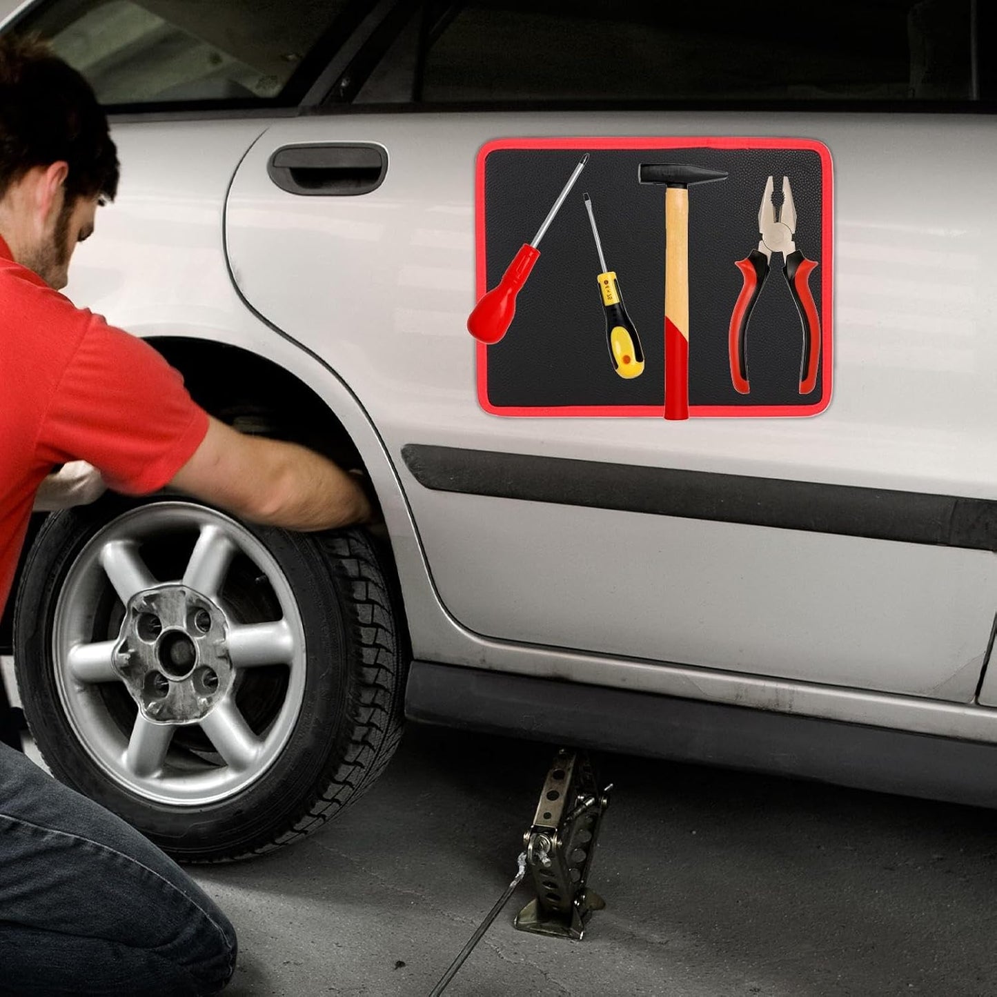  Tapis Magnétique, Porte-outils | Support De Pièces Robuste | Pour Garage, Atelier, Construction, Réparation De Voiture, Mécanicien, électricien, Tournevis, Clés, Boulons