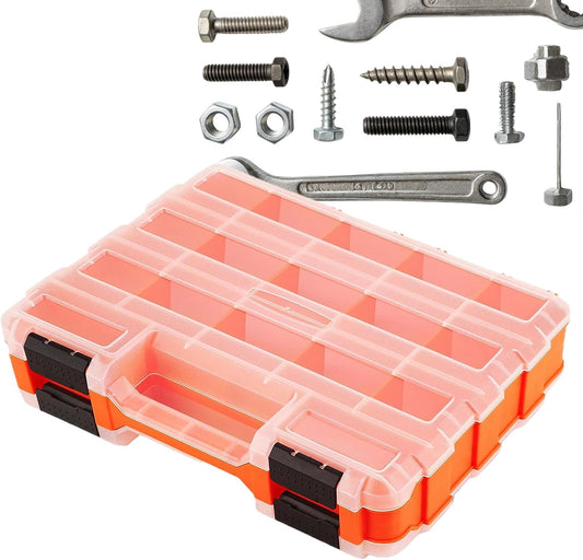  Boîte à Outils Portable Double Face à 34 Compartiments Pour Petites Pièces, Conteneur à Vis Pour Matériel, Clous, Boulons, écrous, Douilles, Perles électroniques, Fournitures Artisanales, Maison, Gara