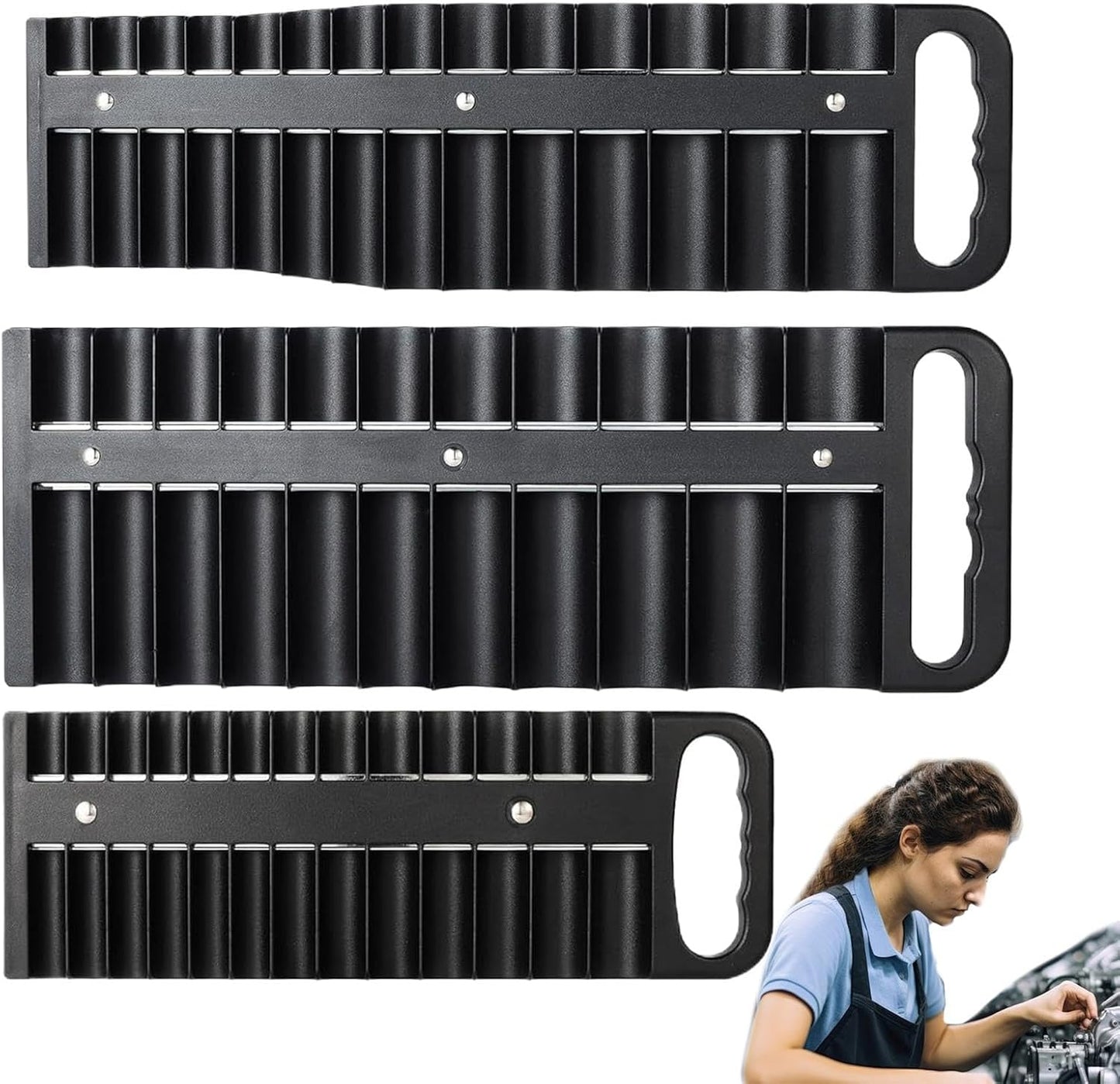 Genérico Organisateur Magnétique, Porte-douilles, Organisateur D'outils, Support Portable, Porte-douilles, Plateau De Rangement Portable, Rangement Pour Mariage, Anniversaire