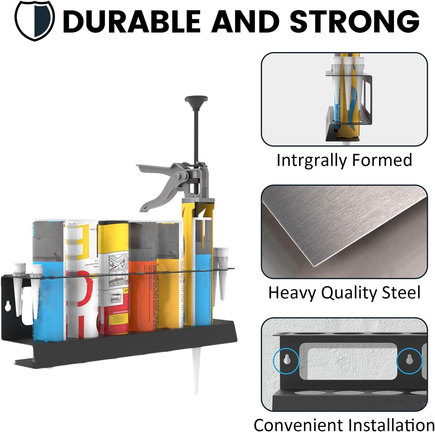  Stockage Colle | Rangement Pour Tubes De Graisse | Organisateur Murale Pour Atelier Et Détail Auto Avec Buses Et Flacons
