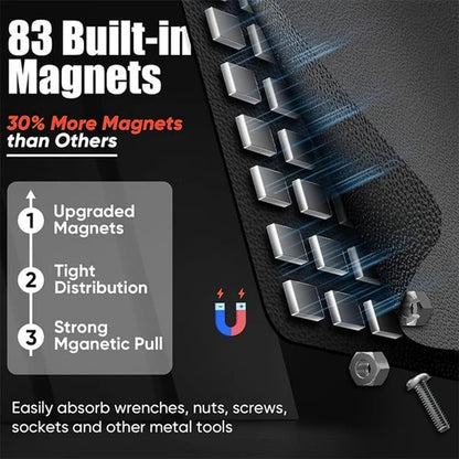 Tapis à Outils Magnétique | 62,2 X 24,6 Cm En PVC – Plateau Anti-rayures – Organisation De Garage Pour établi De Magasin, Mécanicien Mécanique Automobile, Mécanicien