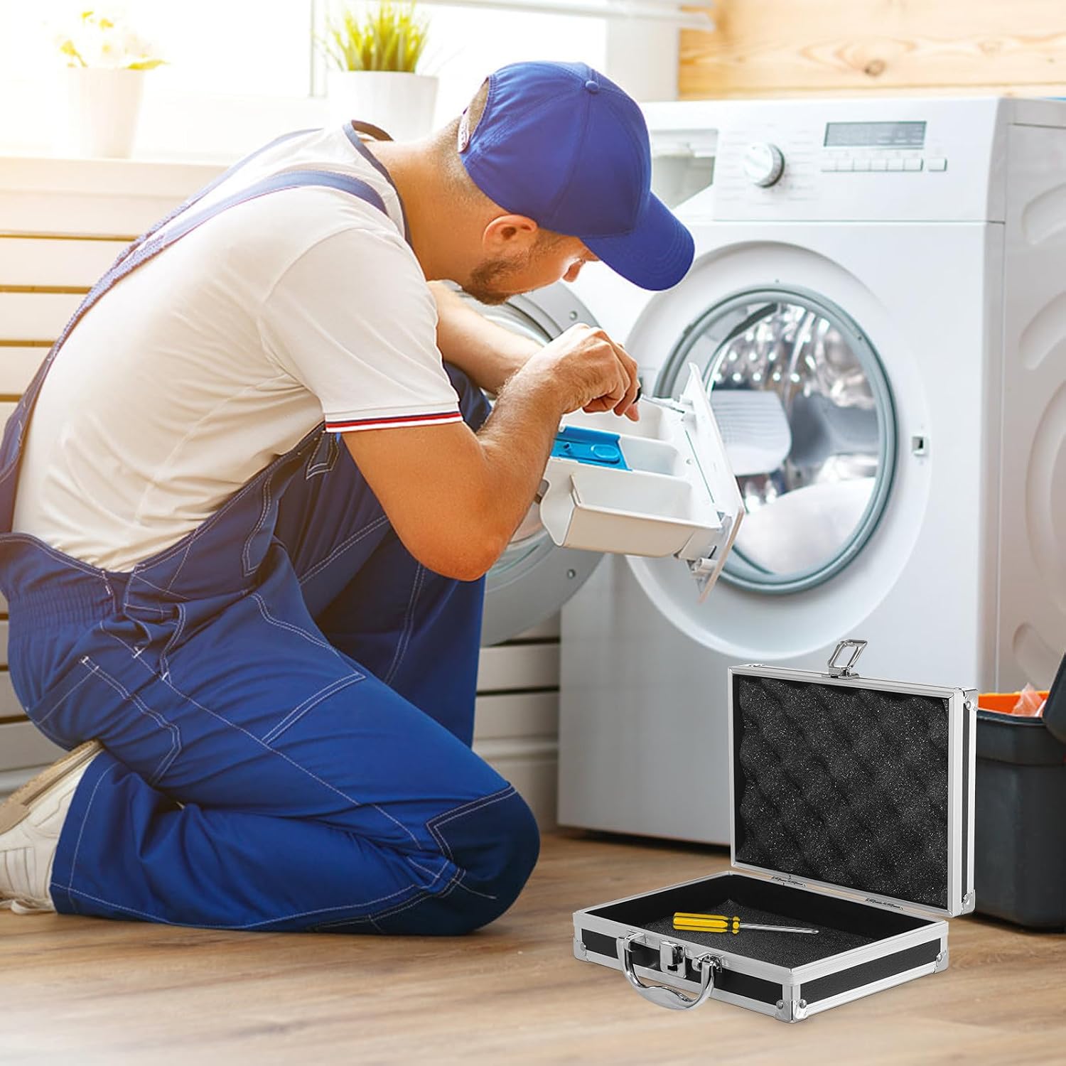  ULTECHNOVO Boite Rangement Outil Légère En Alliage D'aluminium Multifonction Grosse Capacité Pour Rangement Atelier Et Outils Professionnels