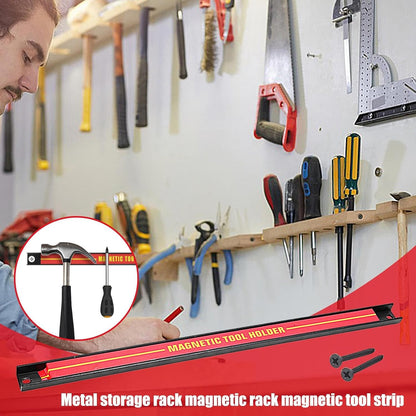  Bande Porte-outils Magnétique, Bande Magnétique Pour Outils - Support De Stockage D'outils De Grande Capacité,Barre à Outils En Métal Pour Atelier, Maison, Organisateur D'outils Peu Encombrant Pour Ou