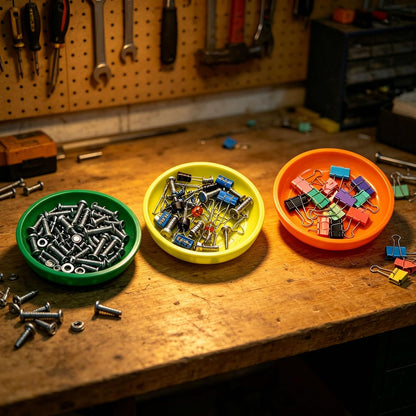  Lot De 3 Plats De Magnétique En ABS, Idéal Pour Stocker Du Matériel, Des Composants électroniques Et L ' Organisation De La Maison, Plateau Magnétique En Plastique Essentiel Quotidien