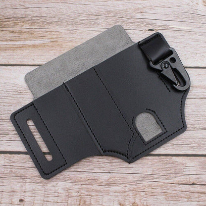  Wudaizhi Sac À Outils À Courroie Extérieure Avec Porte-clés, Gaine Multitool En Cuir EDC Pocket Organizer Une Pochette À Courroie