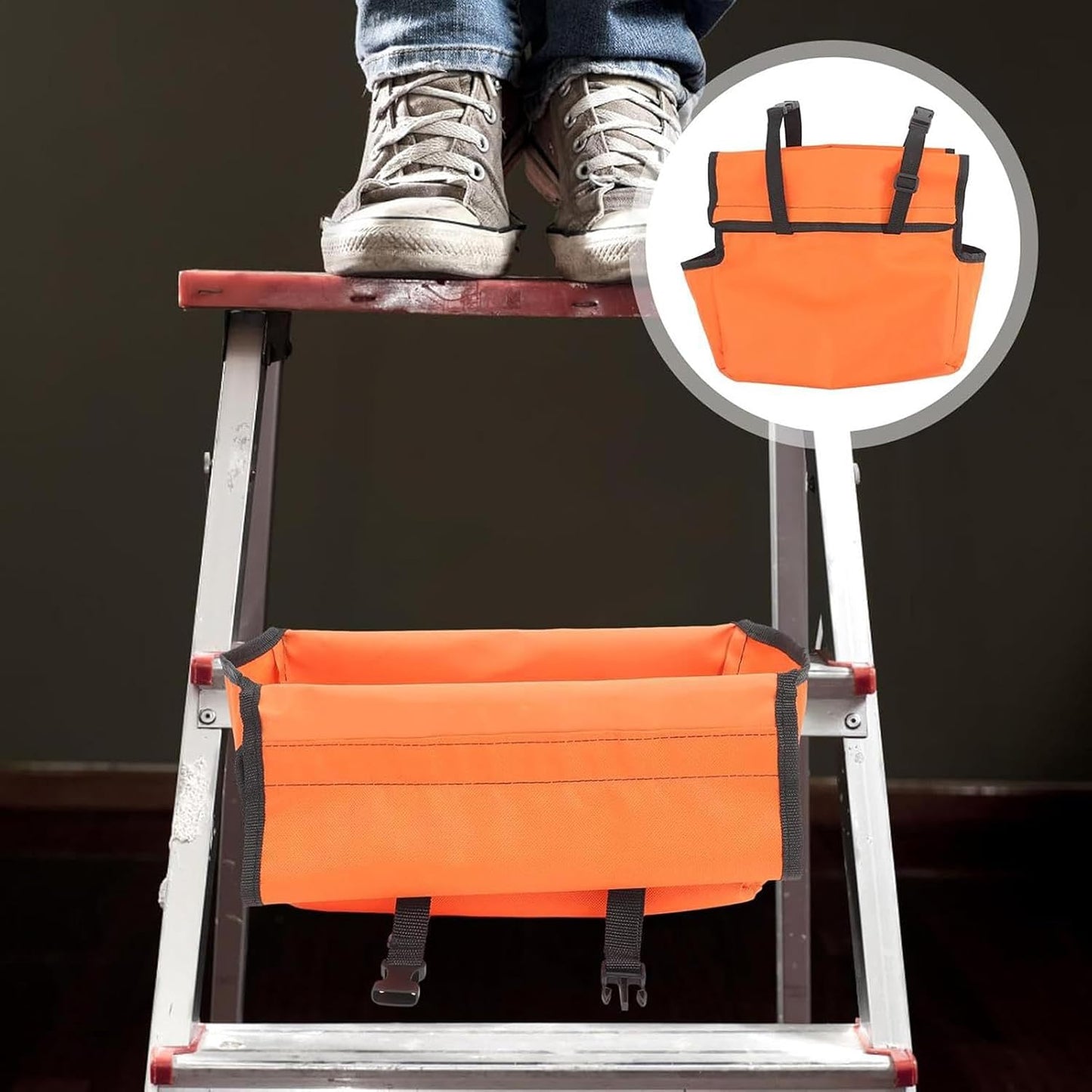  Organisateur D'outils D'échelle, Porte-outils D'échelle, Sac à Outils Portable, Accessoires D'échelle, Sac à Outils Robuste, Accessoire D'échelle Professionnel, Sac à Outils Robuste Pour échelles