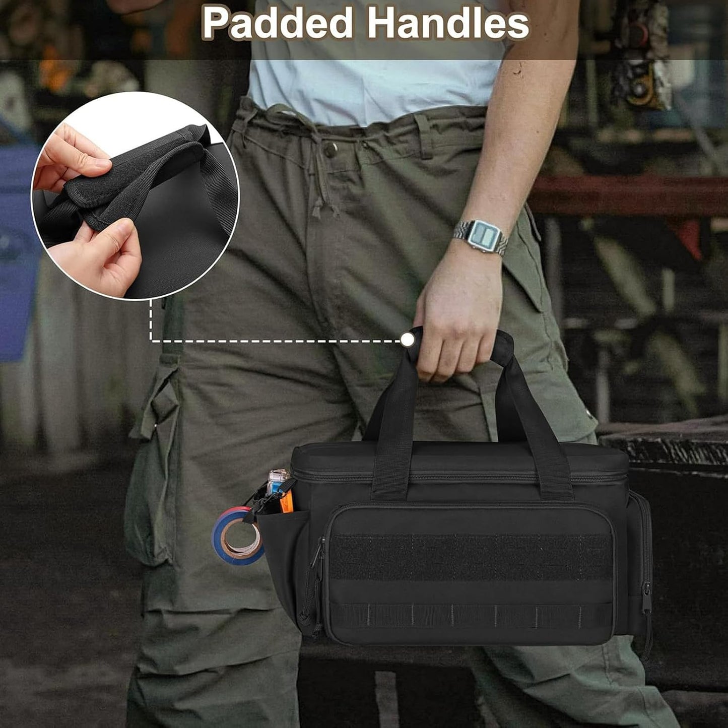  Sac à Outils De Construction épais Professionnel Haute Capacité Avec Revêtement Anti-poussière Pour équipement De Chantier