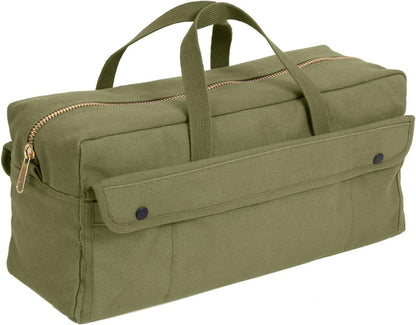  Rothco Canvas Jumbo Tool Bag With Brass Zipper, Olive Drab