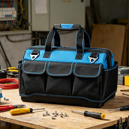 GENERIC Oxford Sac à Outils Robuste Et étanche Multi-poches Grande Capacité Pour Travaux De Construction, Maison, Garage, Atelier, Papa, électricien, Mécanicien, Charpentier