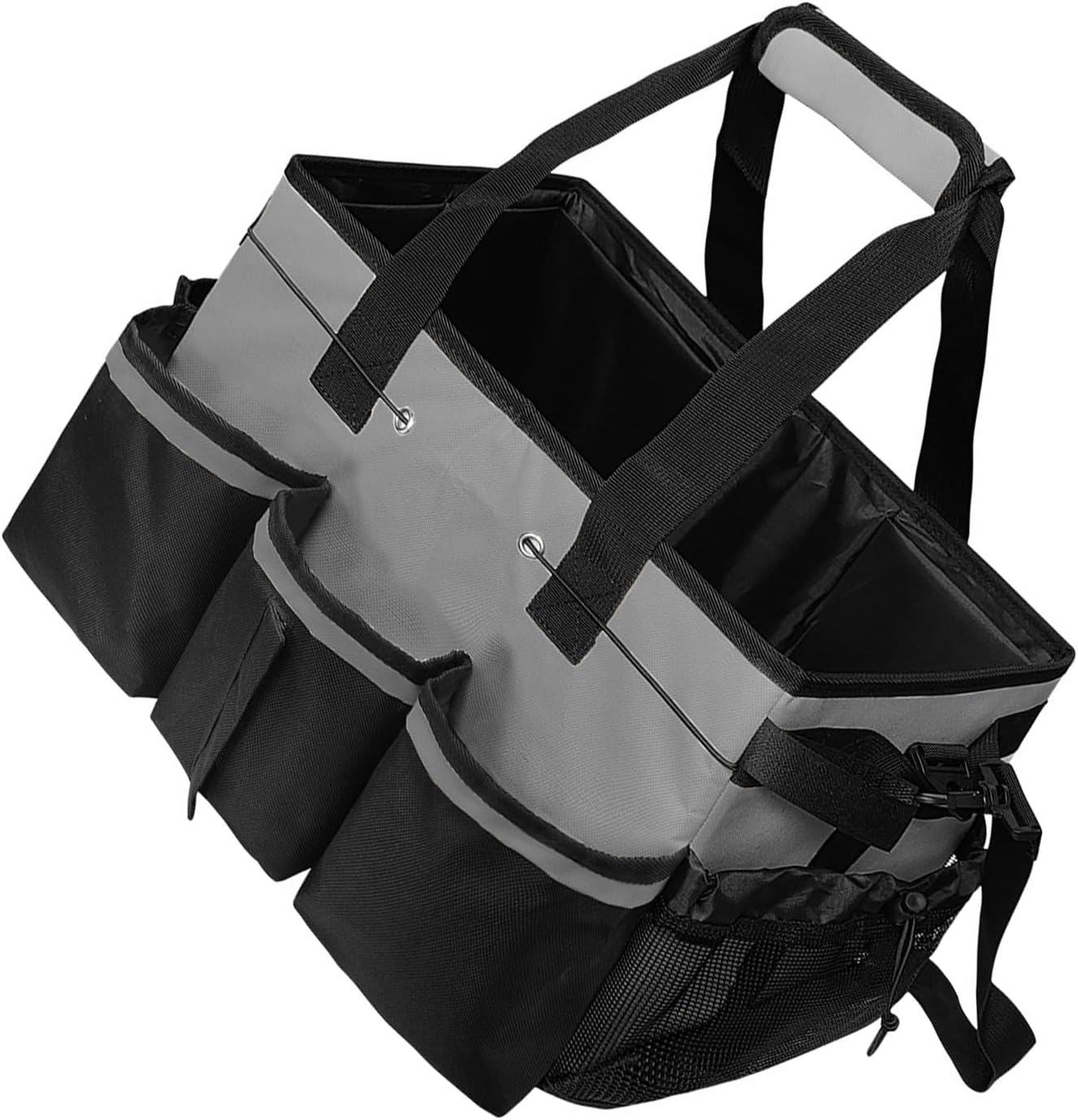  Porte-outils De Nettoyage Avec Côtés En Maille Et Poignées Renforcées, Sac à Outils Respirant Pour La Maison, L'automobile, Sac à Outils Multifonction