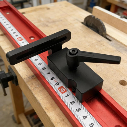  Butée De Rail En T En Aluminium Réglable Pour Table De Sciage à Onglet Coulissante - Accessoires De Sciage En Aluminium Léger