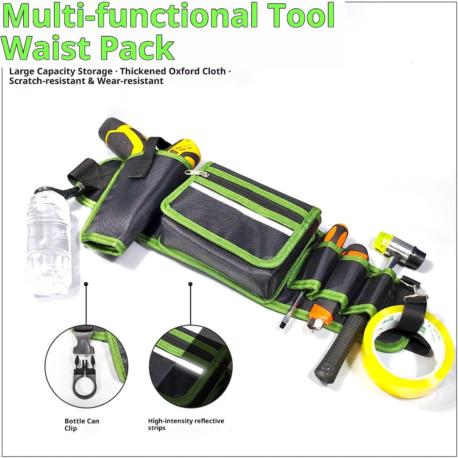  Ceinture En Tissu Pour Outils De Jardin Avec Poches De Rangement Réglables, Tablier Multifonction Pour Réparation Et Réparation