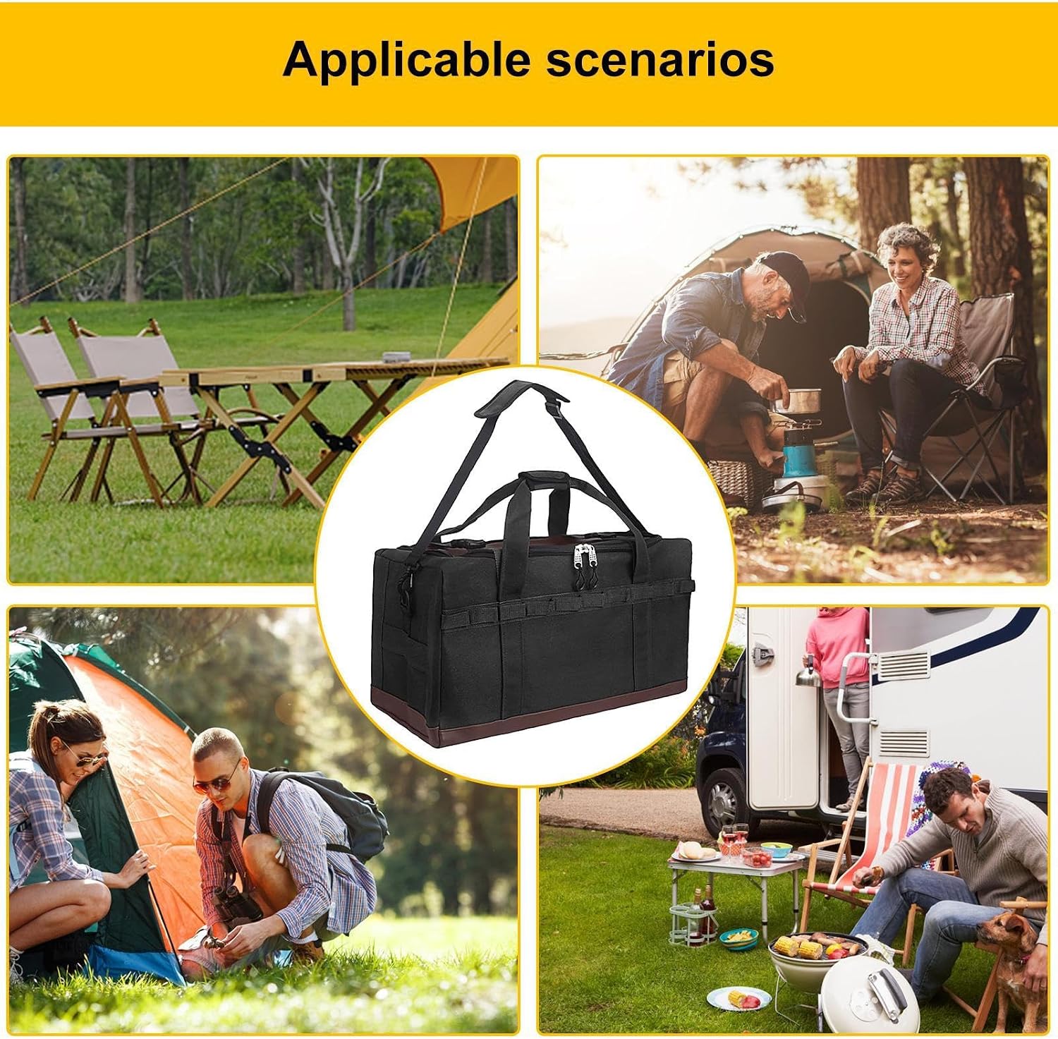  Sac De Rangement De Camping, Organisateur D'extérieur, étui étanche Pour équipement De Vitesse, Design Robuste, Grande Capacité, Portable Pour Cuisine, Véhicule, Randonnée, Voyage, Aventure Et
