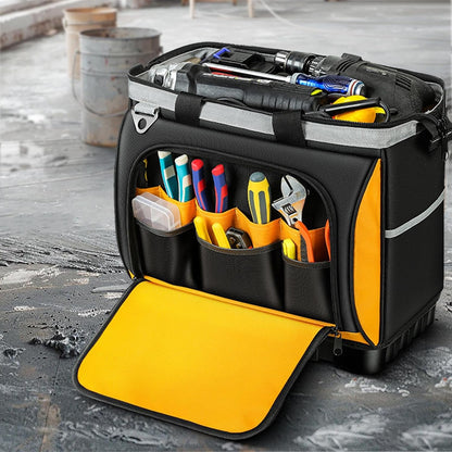  Organisateur De Sac à Outils - Sac D'électricien à Plusieurs Poches - Sac De Détail étanche Avec Dur - Construction En Matériau - Réparations à La Maison, Utilisation Du Garage, Rangement
