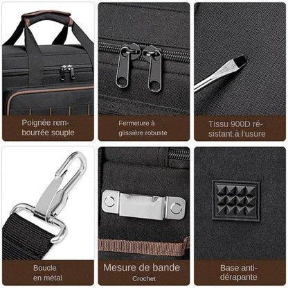  Organisateur De Sac à Outils - Ceinture D'Organisation à Grande Capacité,Sacoche Portable De Rangement Pour Outils | Pour Électricien Mécanicien Menuisier Construction Père Travail