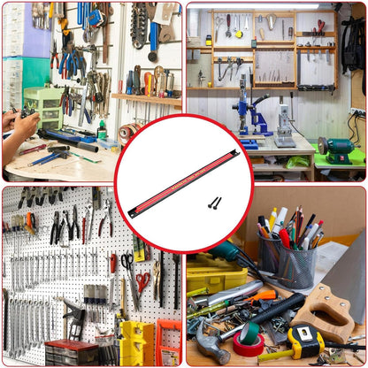  Bande Porte-outils Magnétique, Bande Magnétique Pour Outils - Support De Stockage D'outils De Grande Capacité,Barre à Outils En Métal Pour Atelier, Maison, Organisateur D'outils Peu Encombrant Pour Ou