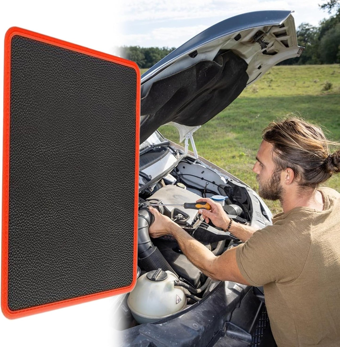  Tapis à Outils Magnétique | 62,2 X 24,6 Cm En PVC – Plateau Anti-rayures – Organisation De Garage Pour établi De Magasin, Mécanicien Mécanique Automobile, Mécanicien