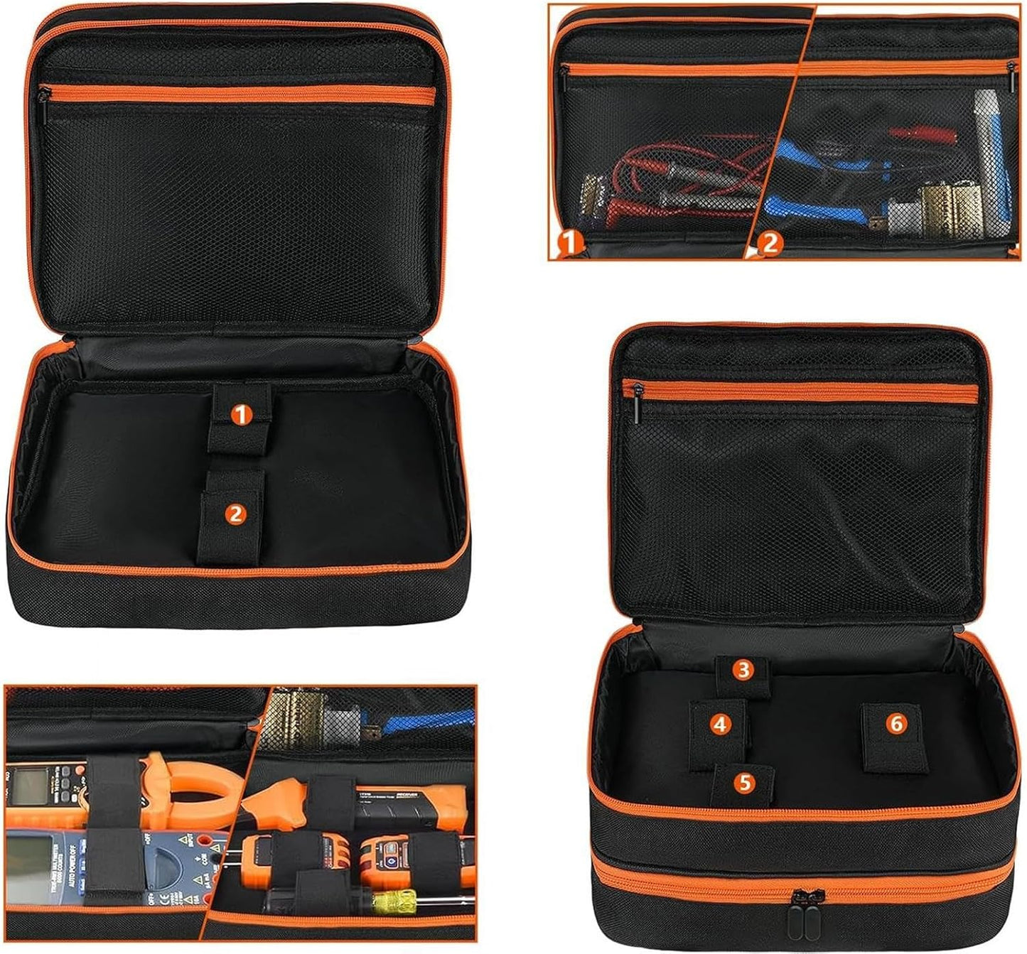 Genérico Organisateur D'outils De Câble | Stockage D'outils Mécaniques | Porte-outils Pour électricien, Mallette à Outils Pour électricien, Sac à Outils Professionnel, Sac à Outils Pour El