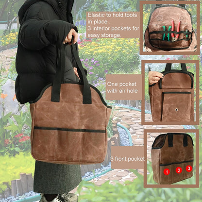  Sac à Outils, 450 G, Sac De Rangement En Toile Cirée, Sac De Transport Pour Outils De Fleuriste, Atelier, Homme, Père, Camion, Voiture, Moto, Projets, Clés