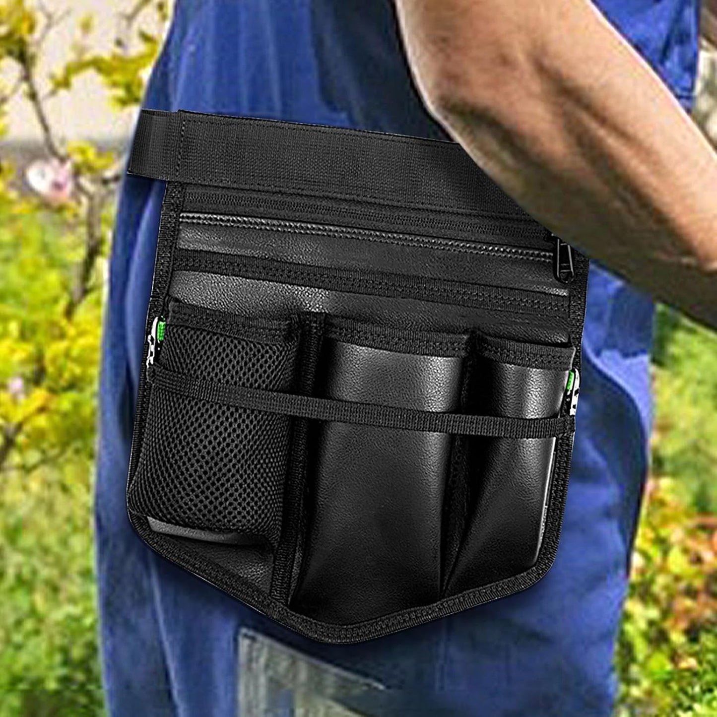 Genérico Ceinture Organisateur D'outils De Jardin | Ceinture D'outils De Jardinage Réglable | D'outils De Jardin | Étui Multifonctionnel Et Multipoches Pour Les Charges De Construction
