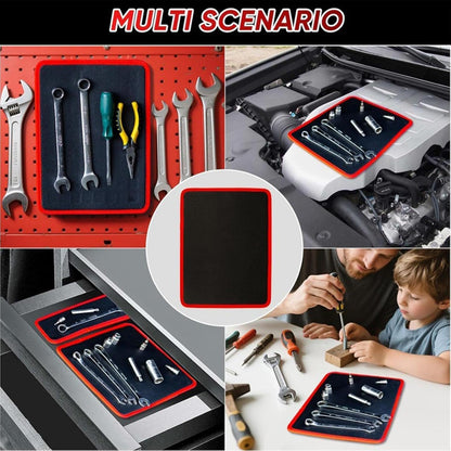  Tapis à Outils Magnétique – Tapis De Rangement Flexible Et Antidérapant Pour Pièces Magnétiques, 1 Ensemble De Plateau à Outils De Réparation Automobile Pour Mécanique, Garage, Atelier, Travail à Domi