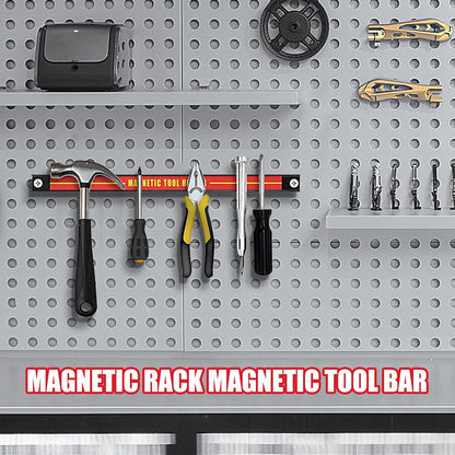  Bande Porte-outils Magnétique, Bande Magnétique Pour Outils - Support De Stockage D'outils De Grande Capacité,Barre à Outils En Métal Pour Atelier, Maison, Organisateur D'outils Peu Encombrant Pour Ou