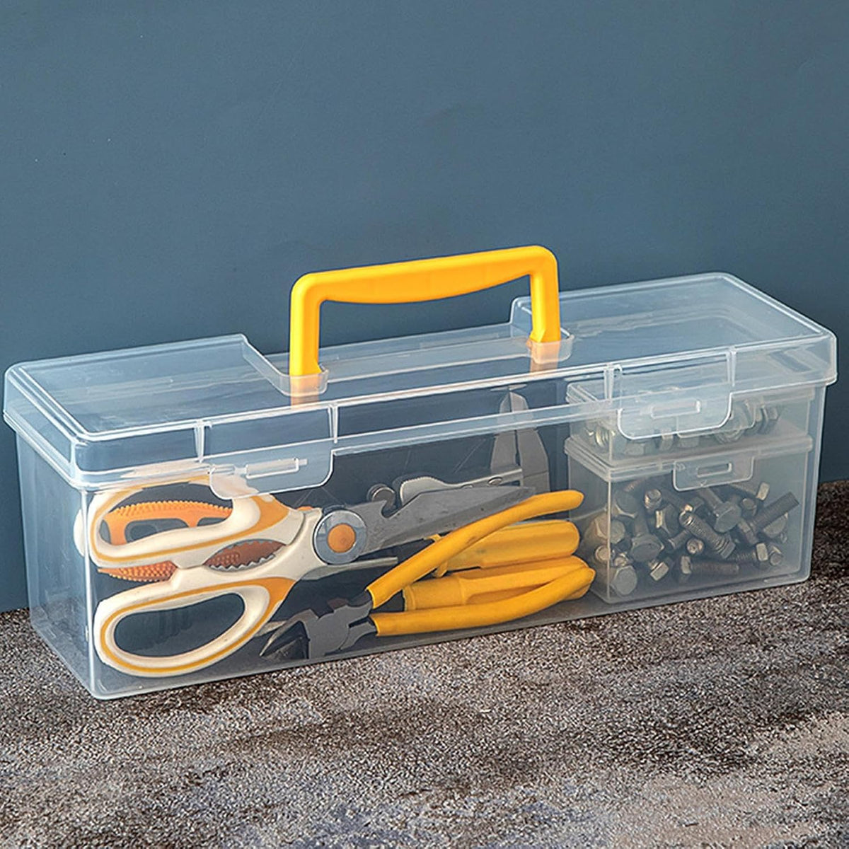  Boîte De Rangement Pour Pièces, Boîtes à Outils | Boîte De Rangement Transparente Divisée Pour Marqueurs, Pinces, Clés, écrous, Appareils électroniques, Perles, Pêche