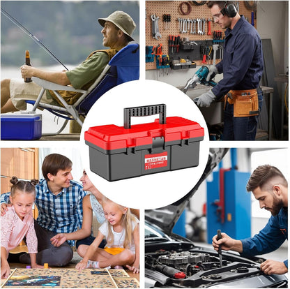  Boîte À Outils Portable - Organisateur Portable Renforcé Mini Avec Poignée Pour Loisirs Créatifs,Rangement D'Outils Pour Entretien Et Bricolage Domestique | Pour La Maison Le Bureau L'atelier Le Garag