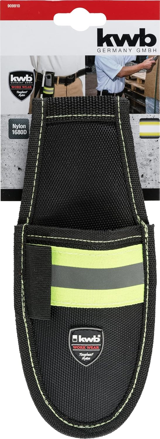  Kwb Porte-couteau Avec Un Réflecteur 909 910 (en Tissu De Nylon Résistant, Avec Clip De Ceinture)