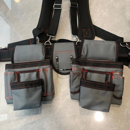  Ceinture à Outils Réglable Pour Homme Avec Bretelles Et Plusieurs Poches Pour électriciens, Charpentiers Et Jardiniers Ceinture à Outils à Taille Réglable